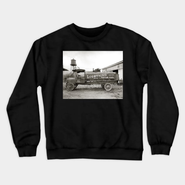 Lightning Motor Fuel Truck, 1920. Vintage Photo Crewneck Sweatshirt by historyphoto